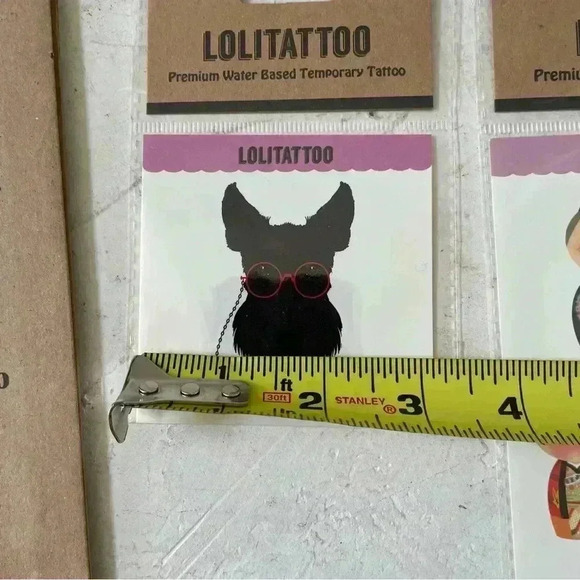 Temporary Tattoos Japanese Kokeshi Dolls and Schnauzer Dog Bundle - NEW - Picture 7 of 9